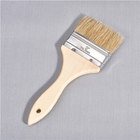 Pure Bristle Brown Bristle Wooden Handle without Painting Paint Brush