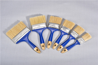 4 Inch White Pure Bristle Blue Plastic Double Colors Golden Tail Handle Less Streaks Paint Brush
