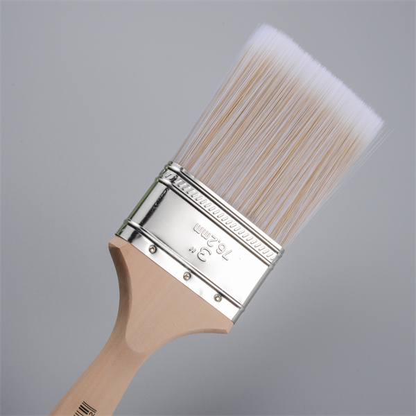 3-1/2 Inch Blend White Synthetic Wire Oval without Paint Wooden Handle Paint Brush