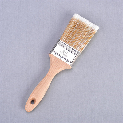 2-1/2 Inch Double Color White Sharpened Wire Oval Wooden Handle Paint Brush